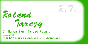 roland tarczy business card