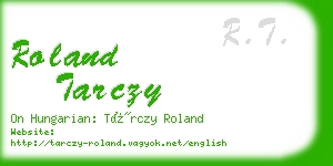 roland tarczy business card